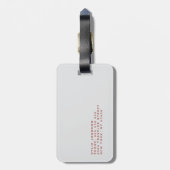 シンプルエレガントグリッター可愛い名パーソナライズされた前 ラゲッジタグ (裏面縦)