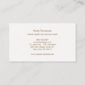 シンプルエレガントグリーンバンブー自然健康スパ 名刺 (裏面)