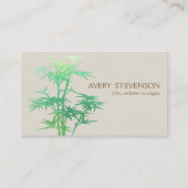 シンプルエレガントグリーンバンブー自然健康スパ 名刺 (正面)