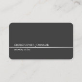 シンプルエレガントグレイフェイクシルバーライン弁護士 名刺 (正面)