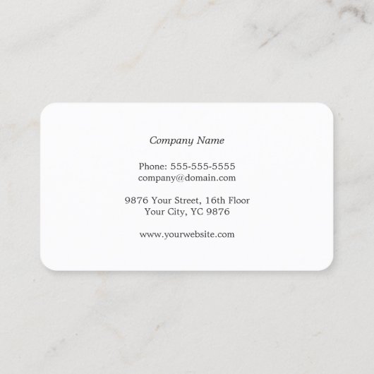 シンプルエレガントグレイフェイクシルバーライン弁護士 名刺 (裏面)