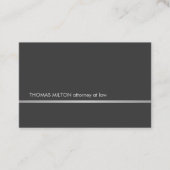 シンプルエレガントグレイフェイクシルバーライン弁護士 名刺 (正面)