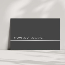 シンプルエレガントグレイフェイクシルバーライン弁護士 名刺