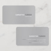 シンプルエレガントグレイプロフェッショナルカスタム 名刺 (正面/裏面)