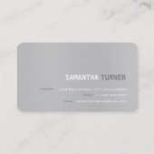 シンプルエレガントグレイプロフェッショナルカスタム 名刺 (裏面)