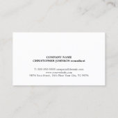 シンプルエレガントグレーフェイクシルバーラインコンサルタント 名刺 (裏面)