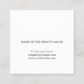 シンプルエレガントグレー白フェイク金ゴールドストライプ スクエア名刺 (裏面)