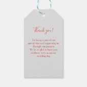 シンプルエレガントグレー結婚ズ ギフトタグ (裏面)