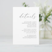 シンプルエレガントグレー結婚詳細 エンクロージャーカード (スタンド正面)