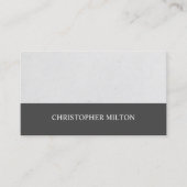 シンプルエレガントグレー・ホワイト・コンサルタント 名刺 (正面)