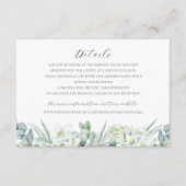 シンプルエレガントグ結婚リー詳細 エンクロージャーカード (正面)