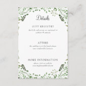 シンプルエレガントグ結婚リー詳細 エンクロージャーカード (正面)