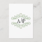 シンプルエレガントグ結婚リー詳細 エンクロージャーカード (裏面)