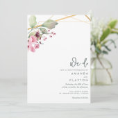 シンプルエレガントグ結婚リー 招待状 (スタンド正面)