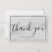 シンプルエレガントグ結婚レイ サンキューカード (正面)