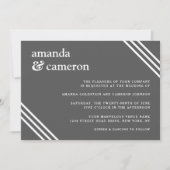 シンプルエレガントグ結婚レイ 招待状 (正面)