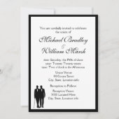 シンプルエレガントゲイ結婚 招待状 (正面)