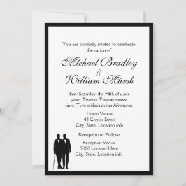 シンプルエレガントゲイ結婚 招待状