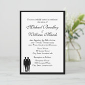 シンプルエレガントゲイ結婚 招待状 (スタンド正面)