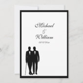 シンプルエレガントゲイ結婚 招待状 (裏面)