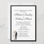 シンプルエレガントゲイ結婚 招待状 (正面)