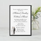 シンプルエレガントゲイ結婚 招待状 (スタンド正面)