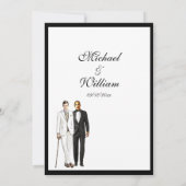 シンプルエレガントゲイ結婚 招待状 (裏面)