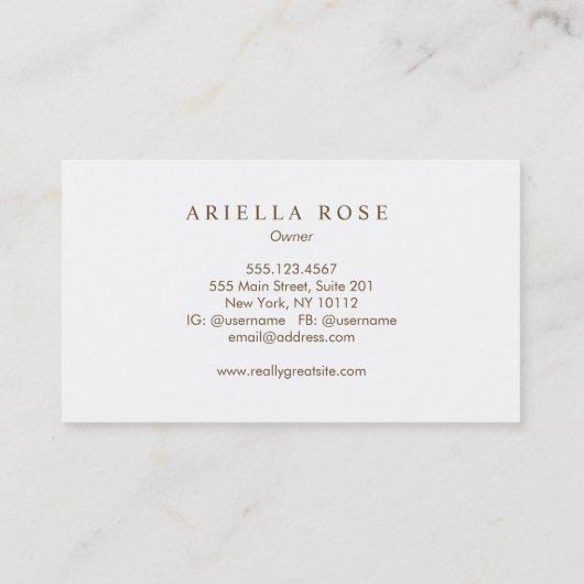 シンプルエレガントコバルトブループロフェッショナル 名刺 (裏面)