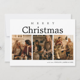 シンプルエレガントコラージクリスマス シーズンカード