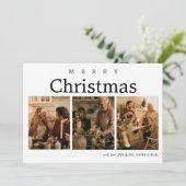シンプルエレガントコラージクリスマス シーズンカード (スタンド正面)