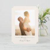 シンプルエレガントコラージュメリー結婚したクリスマス シーズンカード (スタンド正面)