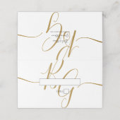 シンプルエレガントゴールデンイニシャル結婚ズ座席表 プレイスカード (外部開封)