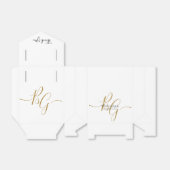 シンプルエレガントゴールデンイニシャル結婚ズ フェイバーボックス (折り畳みなし)