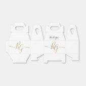 シンプルエレガントゴールデンイニシャル結婚ズ フェイバーボックス (折り畳みなし)