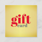 シンプルエレガントゴールデンレッドギフトカード 割引カード (正面)