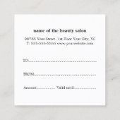 シンプルエレガントゴールデンレッドギフトカード 割引カード (裏面)