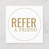 シンプルエレガントゴールデン美しいサロン 紹介カード (正面)