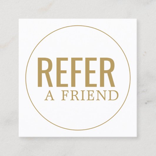 シンプルエレガントゴールデン美しいサロン 紹介カード (正面)