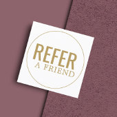 シンプルエレガントゴールデン美しいサロン 紹介カード