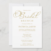 シンプルエレガントゴールドフォイルスクリプトブライダルブランチ 招待状 (正面)