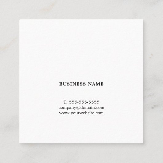 シンプルエレガントサーモンフェイク金ゴールドストライプコンサルタント スクエア名刺 (裏面)