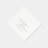 シンプルエレガントシックスクリプトブラック&ホワイト結婚ズ スタンダードカクテルナプキン (角)