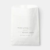 シンプルエレガントシックスクリプトブラック&ホワイト結婚ズ フェイバーバッグ (正面)