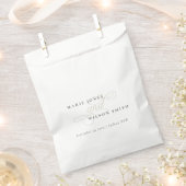 シンプルエレガントシックスクリプトブラック&ホワイト結婚ズ フェイバーバッグ (クリップ留めされた状態)