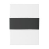 シンプルエレガントシックスクリプトブラック&ホワイト結婚ズ 招待状ベリーバンド (裏面例)