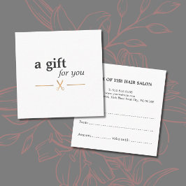 シンプルエレガントシックフェイク金ゴールドホワイト美容師 割引カード