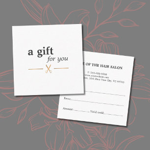 シンプルエレガントシックフェイク金ゴールドホワイト美容師 割引カード