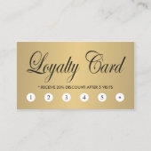 シンプルエレガントシックフェイク金ゴールドロイヤリティカード ロイヤリティカード (正面)