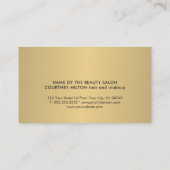 シンプルエレガントシックフェイク金ゴールド美しいサロンロイヤリティ ロイヤリティカード (裏面)