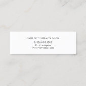 シンプルエレガントシック暗フェイク金ゴールド美容師 スキニー名刺 (裏面)